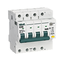 АВДТ 3P+N 20А 30мА AC х-ка C ДИФ-103 4.5кА