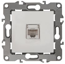 Розетка ЭРА 12 12-3107-01 RJ45 белый интернет
