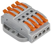 Строительно-монтажная клемма СМК 222-4144P проходная с площадкой (50шт/упак)  IEK