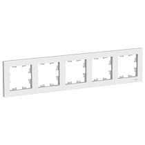 AtlasDesign Белый Рамка 5 постовая , универсальная Systeme Electric (Schneider Electric)