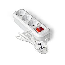 Удлинитель S-303 ПВС 3*1 3 гнезда с заземлением выкл 2м UNIVERSAL