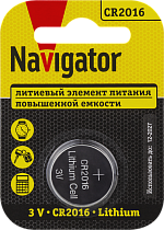 Элемент питания Navigator 93 821 NBT-CR2016-BP1 Элемент питания Navigator 93 821 NBT-CR2016-BP1