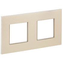 SKANDY Рамка 2-местная SK-F32Sh металл шампань IEK