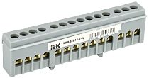 Шина L "фаза" в корпусном изоляторе на DIN-рейку ШНИ-6х9-14-К-Ср  IEK Шина L "фаза" в корпусном изоляторе на DIN-рейку ШНИ-6х9-14-К-Ср  IEK
