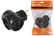 Тройник 3х2П 16А макс. 250B ЕВРО "Ретро" (карболит)  TDM