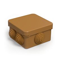 Коробка распределительная 40-0200-8001 для открытой проводки безгалогенная (HF) бук 70х70х40 (132шт/кор) Промрукав