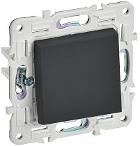 SKANDY Выключатель 1-клавишный проходной 10А SK-V02G графит IEK
