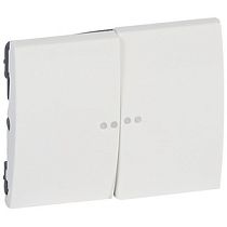 Центральная плата для выключателя двухклавишного с индикацией белая Galea Life Legrand