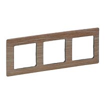 Рамка трехпостовая универсальная светлое дерево Valena LIFE Legrand