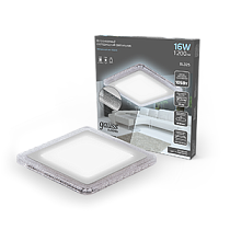 Светильник Gauss Bubbles BL325 Квадр. 12+4Вт, 4000K, 1200lm, 192x192мм, d160