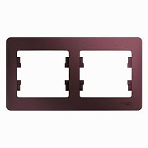 Glossa Баклажановый Рамка 2 постовая, горизонтальная Systeme Electric (Schneider Electric) Glossa Баклажановый Рамка 2 постовая, горизонтальная Systeme Electric (Schneider Electric)