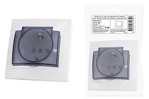 Розетка 2П+З с защ. шт. и крышкой 16А 250В IP44 белая "Таймыр" (пром. упак., бакелит. основание)  TDM