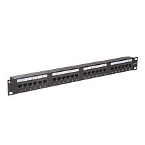 Панель коммутационная с кабельным органайзером 19", 1U, 24 порта, UTP, RJ-45, CAT 6 REXANT PRO