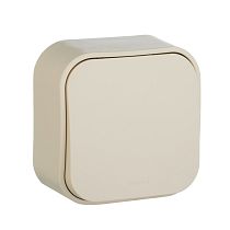 QUTEO Выключатель 1-клавишный для открытой установки слоновая кость