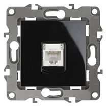 Розетка ЭРА 12 12-3107-06 чёрный интернет RJ45 Розетка ЭРА 12 12-3107-06 чёрный интернет RJ45
