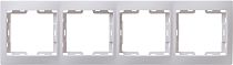 Рамка четырехместная КВАРТА РГ-4-КБ горизонтальная белый  IEK