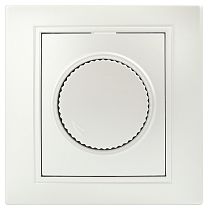 Светорегулятор Intro Plano 1-401-06 (диммер) поворотный, 600Вт 230В, IP20, скрытой установки, перламутр