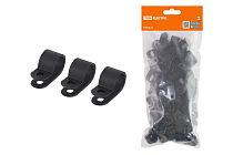 Скоба нейлоновая крепежная СКН-16 черная (100 шт)  TDM