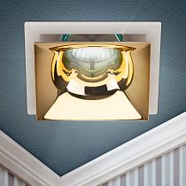 Светильник встраиваемый декоративный ЭРА KL102 WH/GD MR16 GU5.3 белый золото Светильник встраиваемый декоративный ЭРА KL102 WH/GD MR16 GU5.3 белый золото