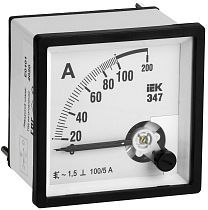 Амперметр Э47 96х96мм 100/5А класс точности 1.5  IEK