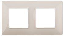 Рамка для выключателей и розеток двойная ЭРА Elegance 14-5002-02 пластик слоновая кость
