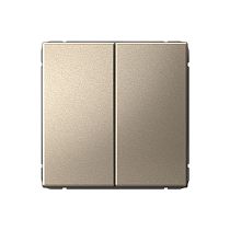 ARTGALLERY 2-клавишный ВЫКЛЮЧАТЕЛЬ, 10АХ, механизм, быстрозажим. клем., ШАМПАНЬ