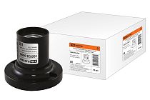 Патрон карболитовый потолочный, Е27, черный, прямой,  TDM