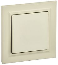 Выключатель одноклавишный BRITE 10А в сборе ВСР10-1-0-БрКр бежевый  IEK