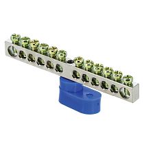 Шина "0" N (6x9мм) 12 отв. цинк синий угловой изолятор EKF PROxima Шина "0" N (6x9мм) 12 отв. цинк синий угловой изолятор EKF PROxima