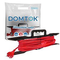 Удлинитель-шнур на рамке "DOMTOK" ПВС 2*1,5, 3,5кВт, б/з 10м
