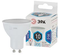 Лампа светодиодная ЭРА STD LED MR16-10W-840-GU10 софит нейтральный белый свет