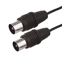 Шнур ТВ гнездо - ТВ штекер, длина 3 метра, черный REXANT Шнур ТВ гнездо - ТВ штекер, длина 3 метра, черный REXANT