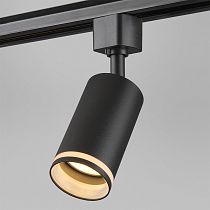 Светильник трековый General  1ф.  GTR-GU10-1-LR-IP40-B черный под лампу GU10 однофазный со световым кольцом 55*55*100 1/50