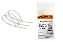 Хомут 2,5х250мм нейлон (белый) (100шт)  TDM