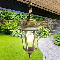 Светильник садово-парковый ЭРА НСУ 06-60-001 "Адель 1" бронзовый, подвесной Е27