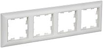 BRITE Рамка 4-местная РУ-4-БрАБ арктический белый/белый IEK