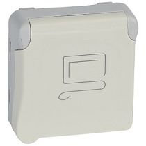 Розетка Legrand Plexo 069623 белый одинарная 2К+З с блокировкой винтовыми зажимами французский стандарт 16A IP55 Legrand