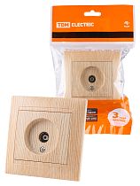 Розетка телевизионная простая (0-2400МГц, "мама") сосна "Лама"  TDM