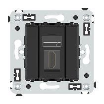Розетка HDMI  Avanti 4412253 черный матовый одинарная в стену DKC
