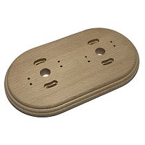 Рамка  двухместная,серия Лизетта, накладной монтаж, дерево, цвет Натурэль Bironi