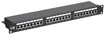 ITK 1U патч-панель кат.5Е STP, 24 порта (Dual), с кабельным органайзером IEK