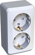 ЭТЮД открытая установка Белый Розетка двойная с заземлением со шторками Systeme Electric (Schneider Electric) ЭТЮД открытая установка Белый Розетка двойная с заземлением со шторками Systeme Electric (Schneider Electric)