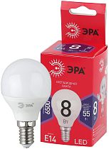 Лампа светодиодная ЭРА RED LINE LED P45-8W-865-E14 R шар холодный дневной свет
