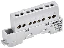 TEKFOR Шина L "фаза" изолированная на универсальном держателе 6х9-8-Ср IEK