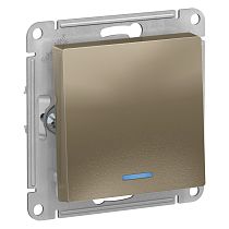 AtlasDesign Шампань Выключатель 1 клавишный с подсветкой  сх.1а, 10АХ Systeme Electric (Schneider Electric)