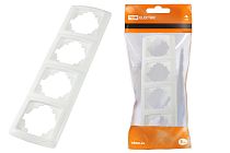 Рамка 4-х постовая горизонтальная белая "Онега"  TDM