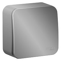 Выключатель Blanca  1 клавишный,10А, открытая установка с , без пластины, Алюминий Systeme Electric (Schneider Electric)