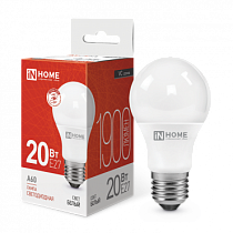 Лампа светодиодная LED-A60-VC 20Вт 230В Е27 4000К 1900Лм IN HOME Лампа светодиодная LED-A60-VC 20Вт 230В Е27 4000К 1900Лм IN HOME