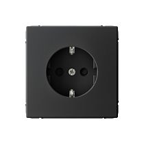 ARTGALLERY РОЗЕТКА с заземлением со шторками, 16А, механизм, быстрозажим. клем., КАРБОН
