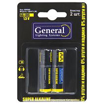 Батарейка General GBAT-LR6 AA щелочная 2шт в блист (800560) (2/24/240) Батарейка General GBAT-LR6 AA щелочная 2шт в блист (800560) (2/24/240)